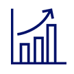 Icon of a graph increasing